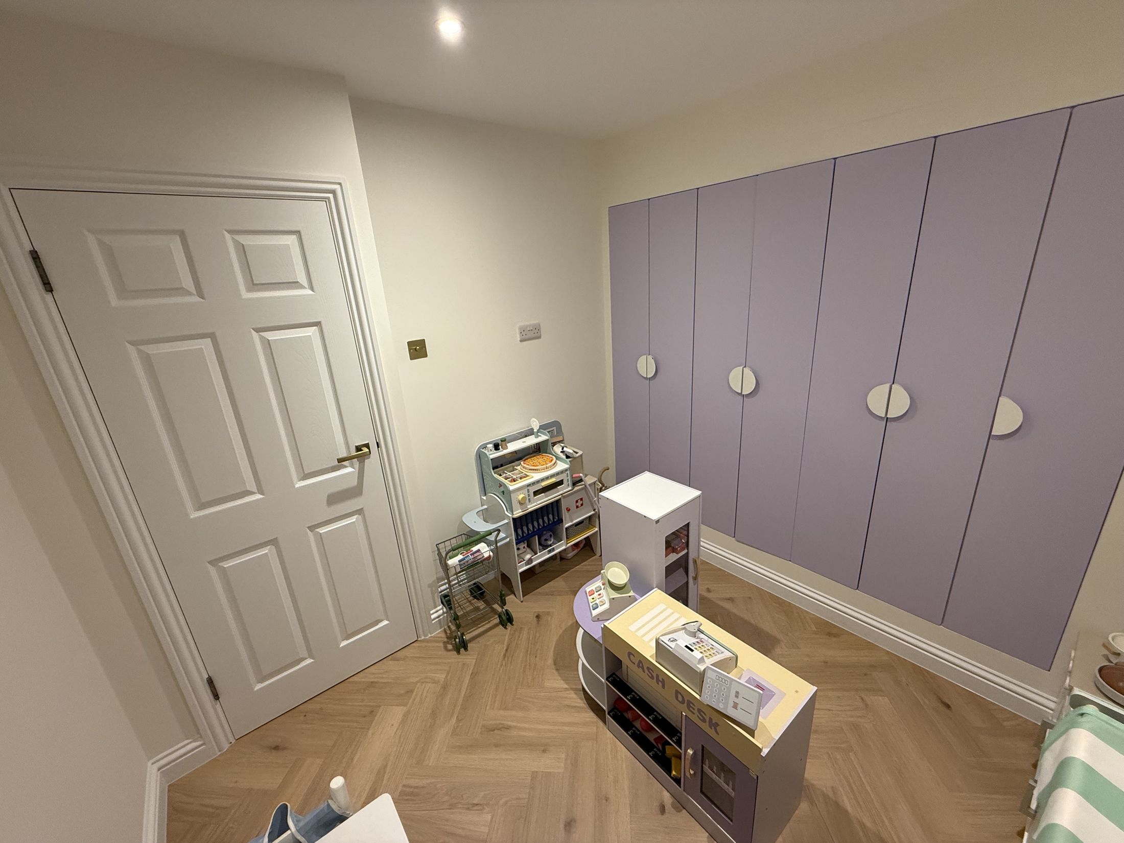 Playroom created from the converted garage at Grinstead Lane