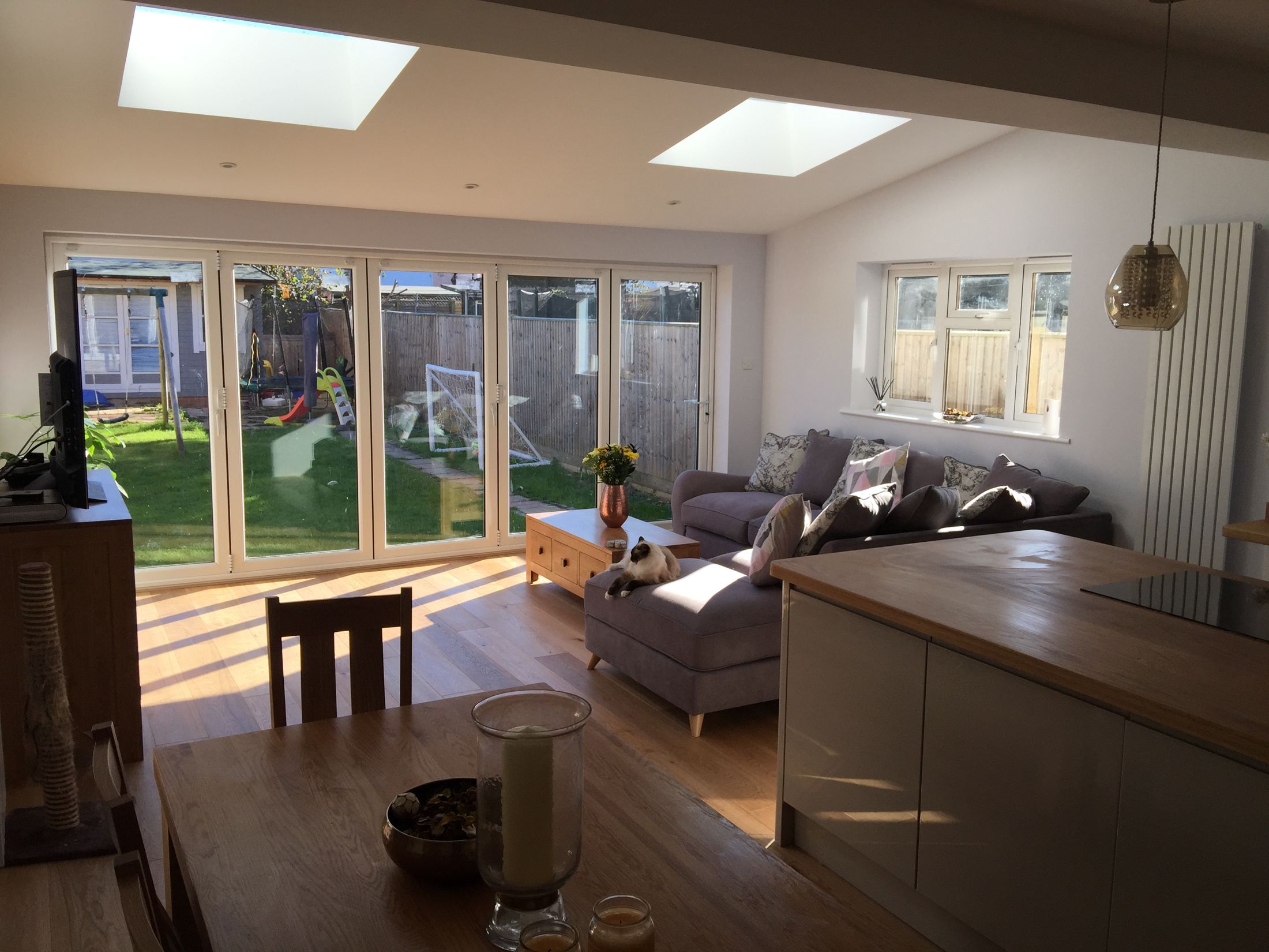 St Andrews open-plan room flooded with light from rooflights and bifolds